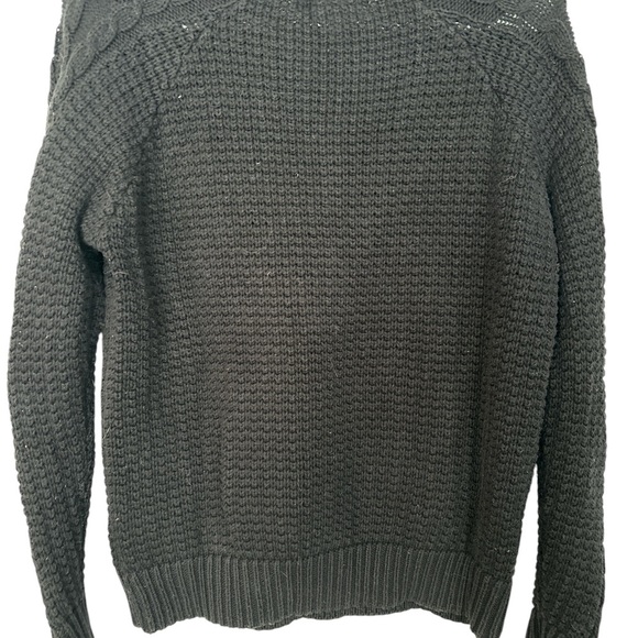 Michael Kors Navy Blue Knit Gold Zip Detail Long Sleeve Sweater Women's - Picture 3 of 5